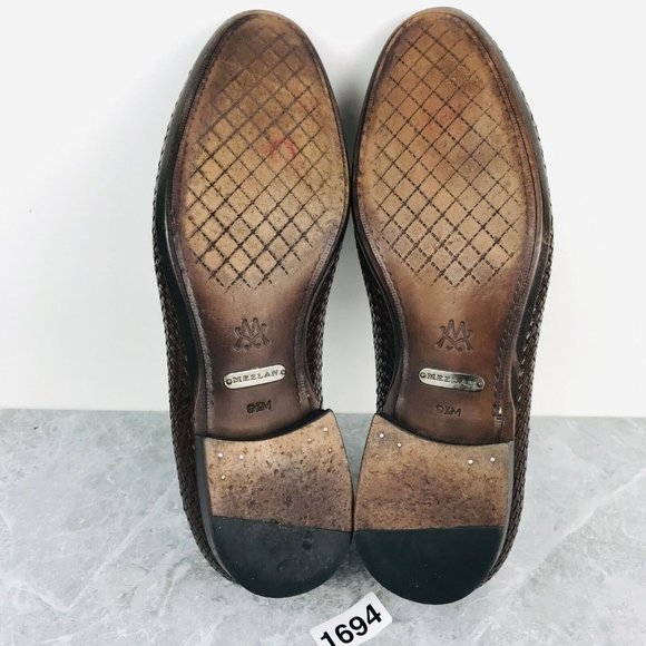 Mezlan Turing Mens size 9.5 M Loafers‎ Brown woven basket tassels dress loafers main image 5
